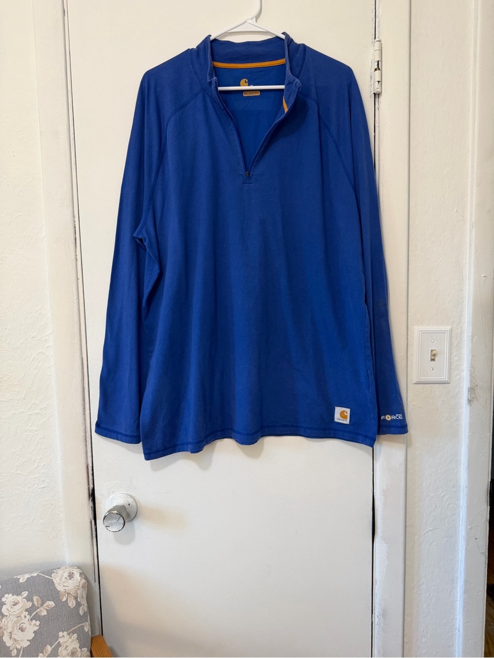 Carhartt Men’s Quarter-Zip Pullover Hoodie - Royal Blue